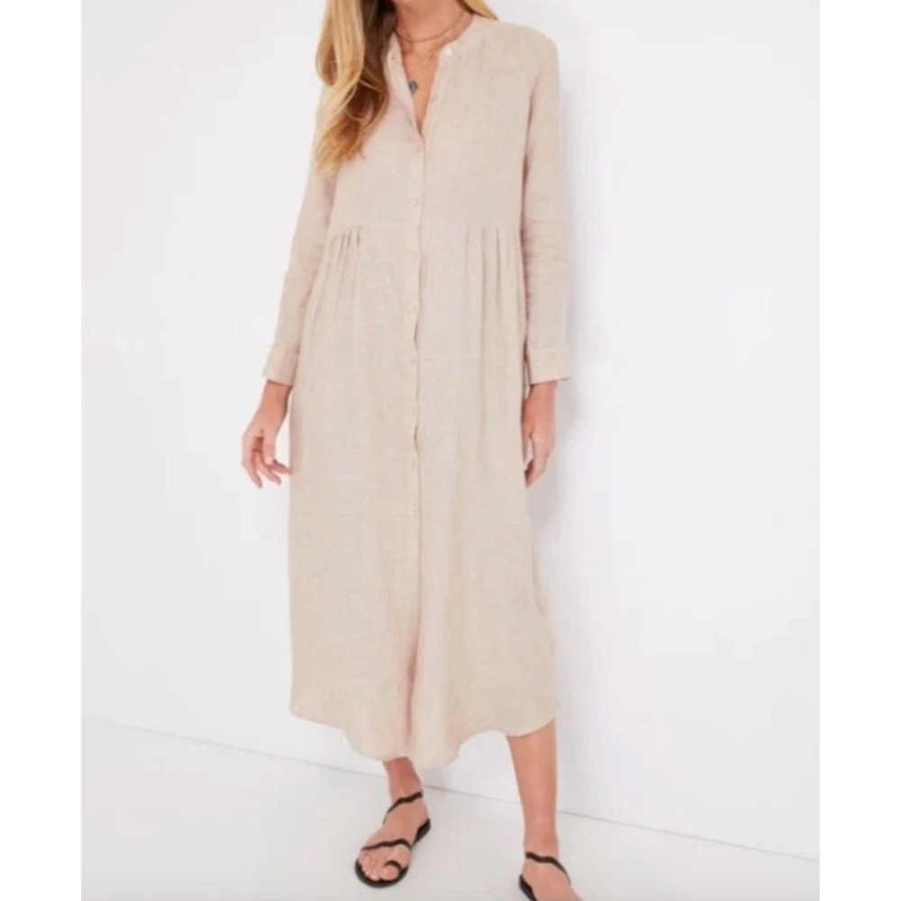 Pomander Place Tuckernuck Pampas Lydell Maxi Dress Lagenlook Beige Flax XXXL
